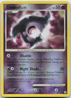 Duskull 80/130 Common Diamond & Pearl Pokemon TCG Reverse Holo MP - Image 1