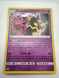Dusknoir 85/236 Holo Rare Cosmic Eclipse Pokemon Holo Near Mint - Image 1