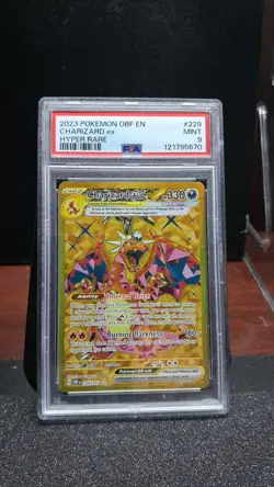 Pokemon TCG Charizard ex Hyper Rare Holo SV03 Obsidian Flames 228/197 PSA 9 - Image 1