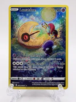Pokemon TCG - Lunatone GG11/GG70 Crown Zenith Galarian Gallery NM - Image 1