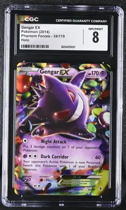 2014 Pokemon ENG - Phantom Forces | Gengar ex #34 | CGC 8 - Image 1