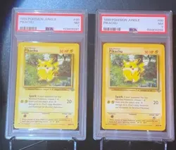 PSA 7 1999 Pokemon TCG Jungle Pikachu 60/64 English Lot of 2 Graded - Image 1