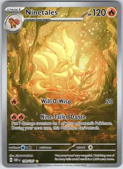 Ninetales 199/197 Illustration Rare Obsidian Flames Pokemon Holo NM - Image 1