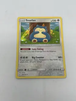 Pokemon Snorlax Holo Rare 158/214 SM Unbroken Bonds Near Mint - Image 1