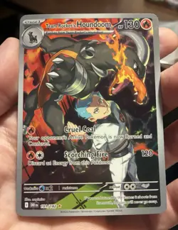 Pokemon TCG Team Rocket's Houndoom Illustration Rare Full Art Holo ENG 191/182 - Image 1