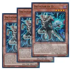 Yugioh - Dictator of D. x 3 - 1st Edition Ultra Rare NM - Free Holographic Card - Image 1