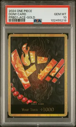 PORTGAS D ACE GOLD DON!! PSA 10 ALT ART ONE PIECE PRB01 PREMIUM BOOSTER THE BEST - Image 1
