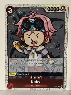 Koby (Jolly Roger Foil) SR P-014 Premium Booster -The Best- NM One Piece Fast Sh - Image 1