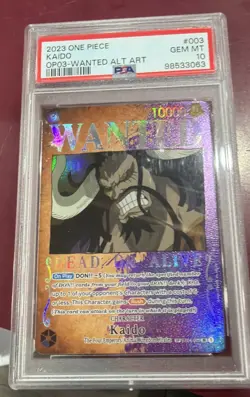 Kaido Wanted Poster ST04-003 Pillars of Strength Foil Super Rare English PSA-10 - Image 1