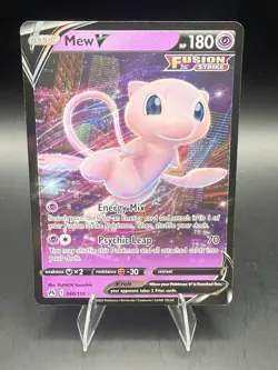 Mew V 060/159 SWSH: Crown Zenith Ultra Rare Holo Fusion Strike Pokemon Card TCG - Image 1