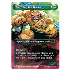 MTG - Marvel Super Heroes The Thing, Ben Grimm Borderless Scene Card 0322 - FOIL - Image 1