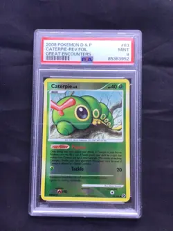Pokemon Cards: Great Encounters Reverse Holo: Caterpie 63/106 PSA 9 - Image 1