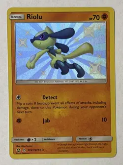 2019 Pokemon TCG Riolu SV21/SV94 Hidden Fates Shiny Vault Holo - Image 1