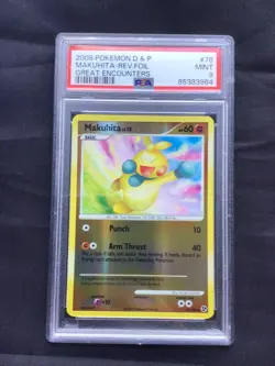 Pokemon Cards: Great Encounters Reverse Holo: Makuhita 78/106 PSA 9 - Image 1
