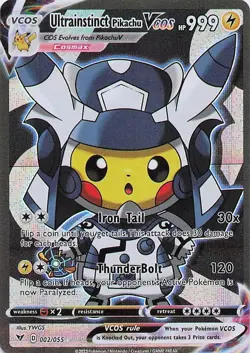 Ultrainstinct Pikachu Pokemon Card VCOS Holo Cosplay - Image 1