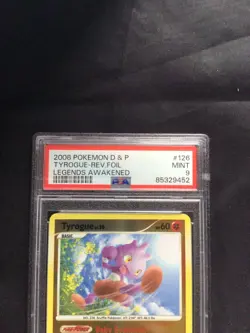 Pokemon Cards: Legends Awakened Reverse Holo: Tyrogue 126/146 PSA 9 - Image 3