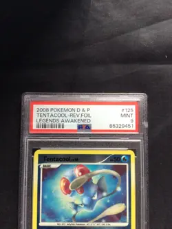 Pokemon Cards: Legends Awakened Reverse Holo: Tentacool 125/146 PSA 9 - Image 3
