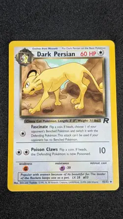 Dark Persian 42/82 Uncommon Team Rocket Pokemon Unlimited Near Mint - Image 2