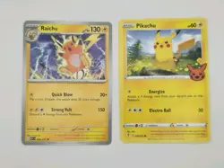 Pokemon TCG Evolving Skies Pikachu 049/203 NM/M Trick Or Trade 2022 - Image 1