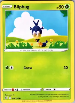 Blipbug Lost Origin 018/196 Common Pokemon Near Mint - Image 1