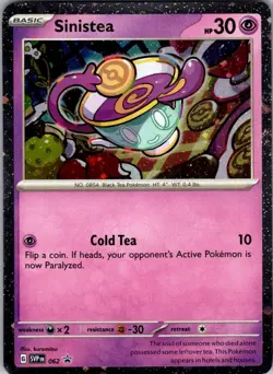 Sinistea Scarlet & Violet Promo 062 Holo Cosmo Holo Promo Pokemon Near Mint - Image 1