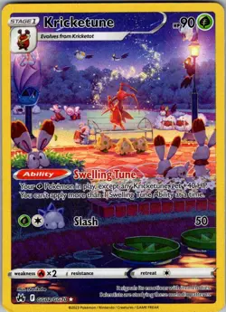 Kricketune Crown Zenith Galarian Gallery GG02/GG70 Holo Pokemon NM - Image 1