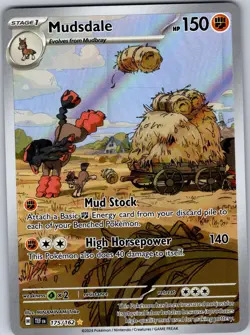 Mudsdale 175/162 Illustration Rare Temporal Forces Pokemon Holo Near Mint - Image 1