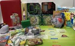 Pokemon TCG Accessories & Collectibles Bundle Tins Sleeves Binder Mixed 7 Lbs - Image 1