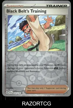 BLACK BELT'S TRAINING 143/159 C JOURNEY TOGETHER POKEMON REVERSE HOLO NM/M - Image 1