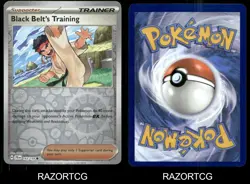 BLACK BELT'S TRAINING 143/159 C JOURNEY TOGETHER POKEMON REVERSE HOLO NM/M - Image 3