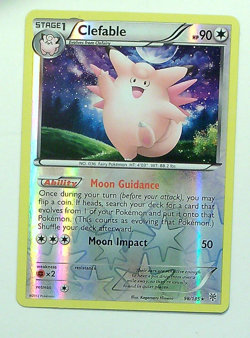 Pokemon TCG Clefable Black and White Plasma Storm 98/135 Reverse Holo Rare LP - Image 1