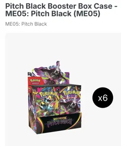Pokemon TCG ME05 PITCH BLACK 6 BOX BOOSTER CASE Factory Sealed PREORDER - Image 3