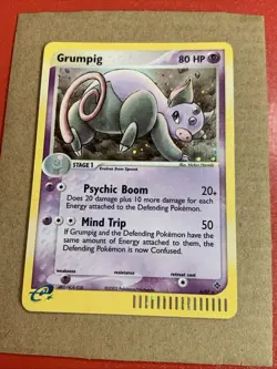 Grumpig #6/97 EX Dragon Holo Pokemon TCG English WOTC E-Reader Vintage LP - Image 1