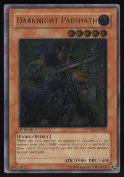Darknight Parshath (UTR) PTDN-EN082 Ultimate Rare 1st Edition YU-GI-OH - Image 1