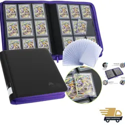 Toploader Binder, Trading Card Binder Storage, 252 9 Pocket Top Loader Binder... - Image 1