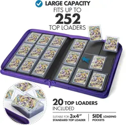 Toploader Binder, Trading Card Binder Storage, 252 9 Pocket Top Loader Binder... - Image 4