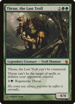 MTG Thrun, the Last Troll - 92 / English / Moderately Played - Image 1