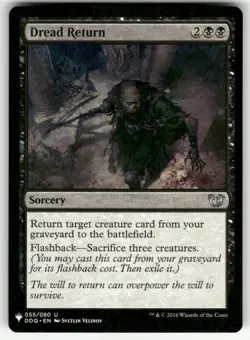DREAD RETURN #55 MTG THE LIST REPRINTS UNCOMMON - Image 1