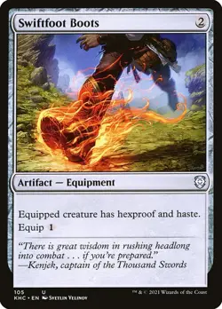 MTG - Swiftfoot Boots - Kaldheim Commander - X1 - (NM) - - Image 1