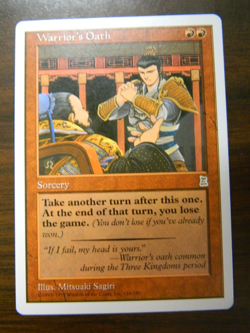 Mtg Portal Three Kingdoms P3K Warrior's Oath Red Rare Excellent - NM Condition - Image 1