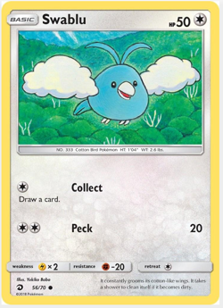 Pokemon - Swablu 57/70 - Reverse Holo - Dragon Majesty - NM/M - Image 1