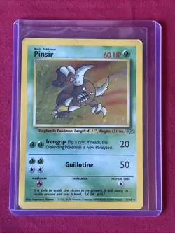 Pinsir 9/64 Holo Shiny Card Excellent Condition Pokemon (T43) - Image 1