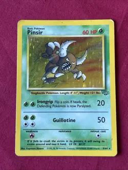 Pinsir 9/64 Holo Shiny Card Excellent Condition Pokemon (T43) - Image 3
