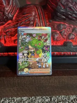 Clive 236/091 SV: Paldean Fates Full Art SIR Pokemon Card - NM - Image 1