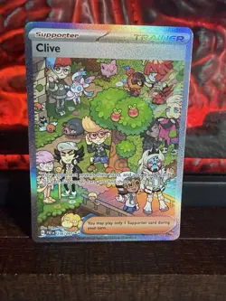 Clive 236/091 SV: Paldean Fates Full Art SIR Pokemon Card - NM - Image 3