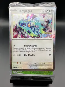 Pokemon TCG Terapagos Sprigatito Sealed GameStop Horizons Stamped Promo - Image 2