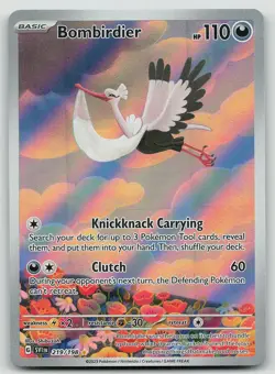 Pokemon Bombirdier 219/198 Scarlet & Violet Illustration Rare Holo NM - Image 1