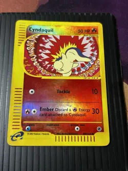 Pokemon TCG Cyndaquil 105/165 Expedition Base Set Reverse Holo E-Reader MP - Image 1