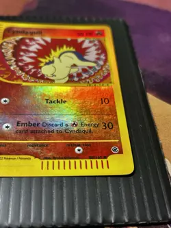 Pokemon TCG Cyndaquil 105/165 Expedition Base Set Reverse Holo E-Reader MP - Image 2