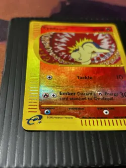 Pokemon TCG Cyndaquil 105/165 Expedition Base Set Reverse Holo E-Reader MP - Image 3
